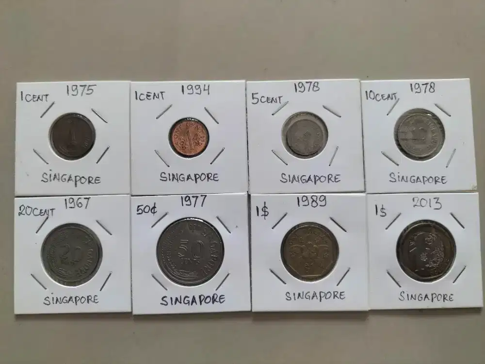 1 Set Uang Koin Singapore Lama