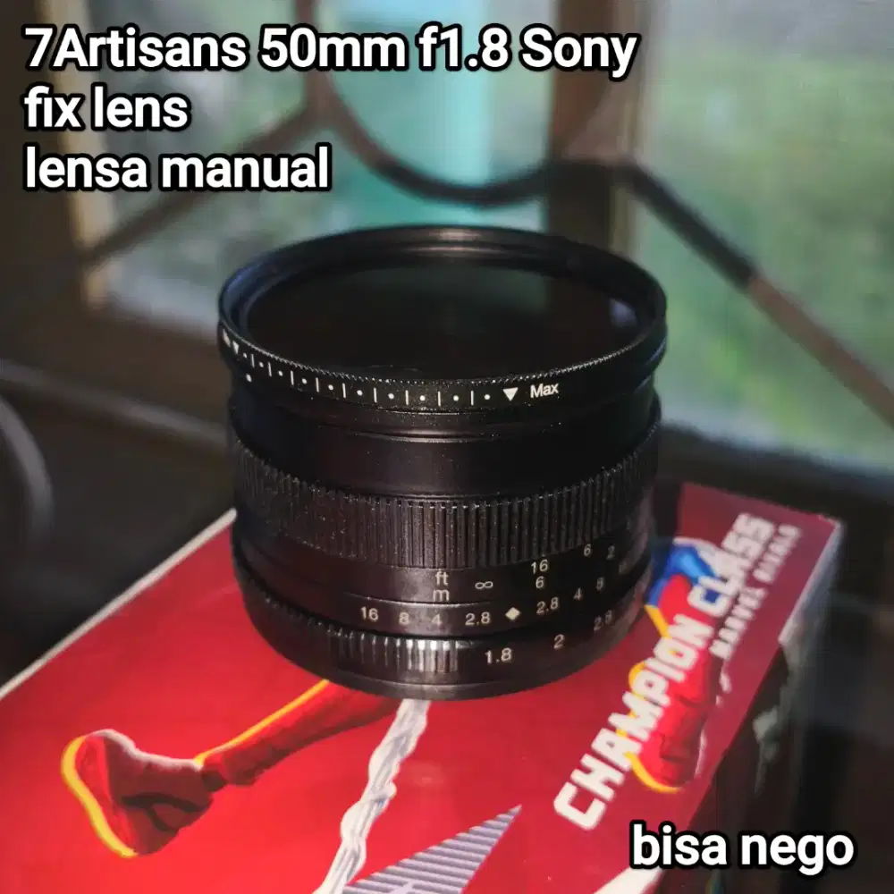 7Artisans 50mm f1.8 Sony fix lens dan ND filter Fotga 52mm