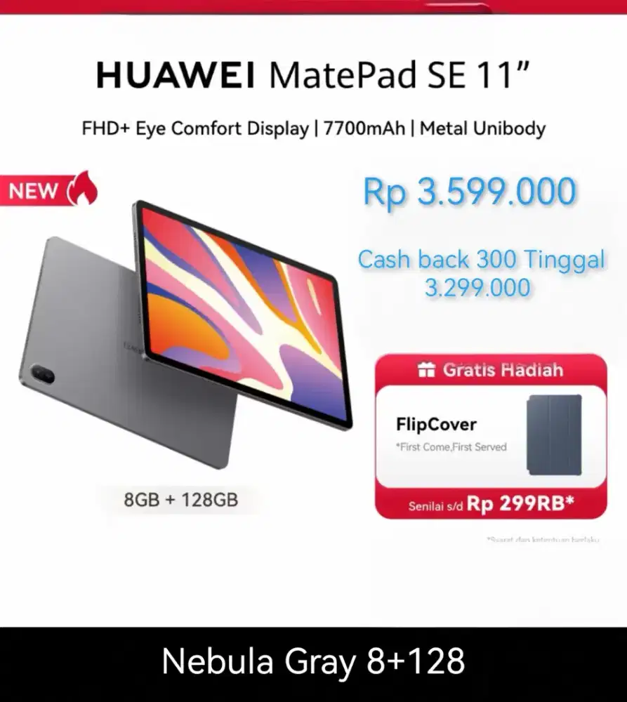 Huawei Matepad Se 11 Ram 8/128Gb