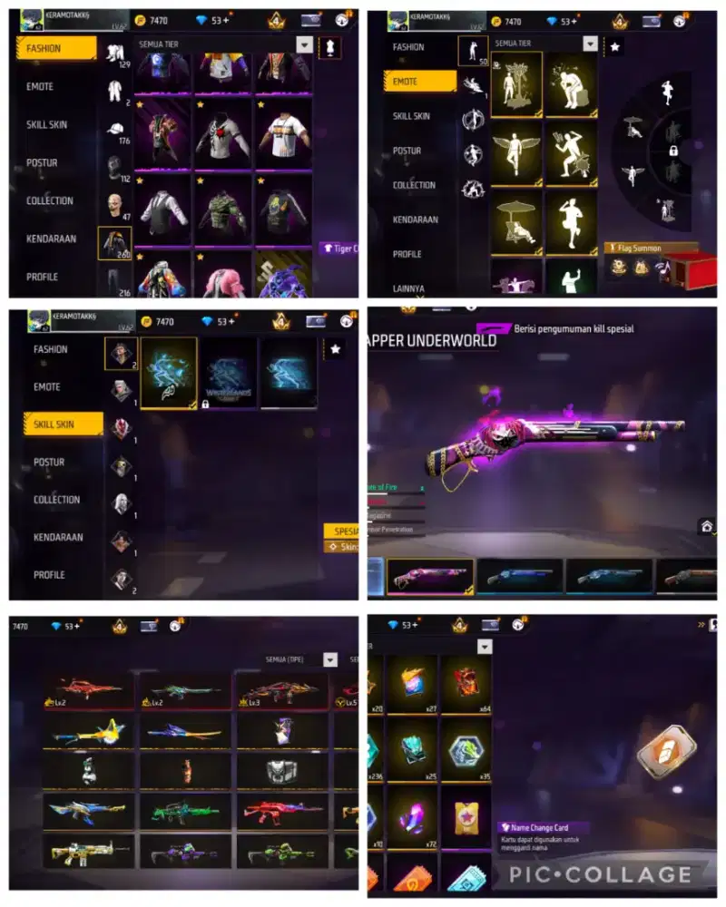 Jual akun FF murah meriah yg minat lansung pm