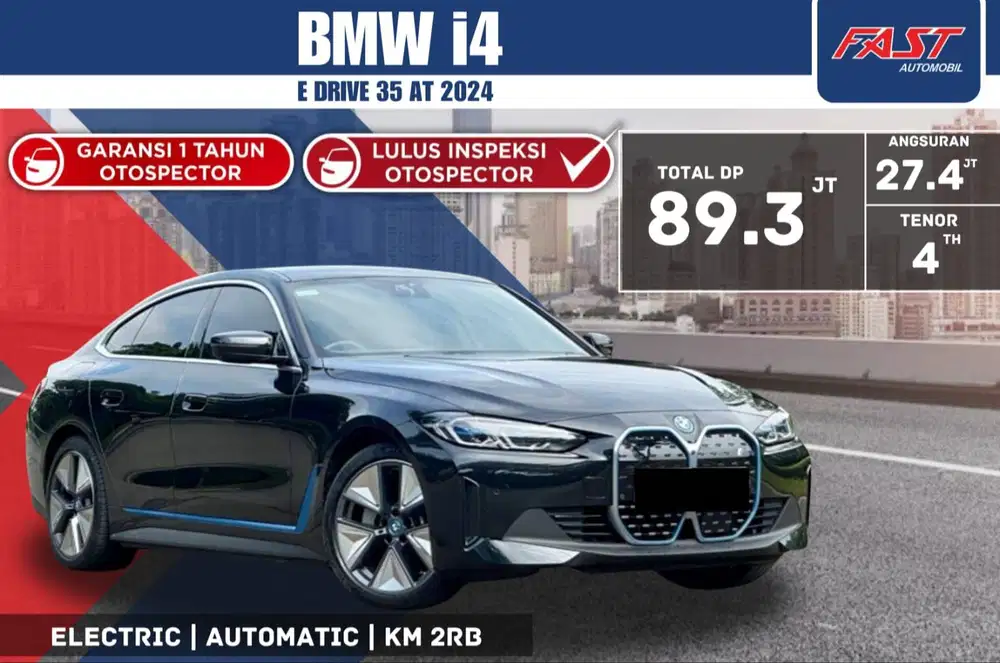 BMW i4 E DRIVE 35 AT 2024 LOW KM.2RB LIKE NEW & PAJAK PANJANG #F2ST