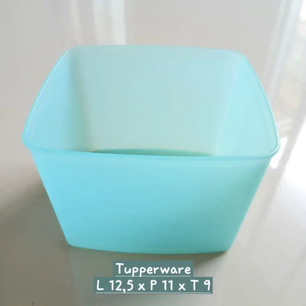 Base wadah Tupperware medium, bekas