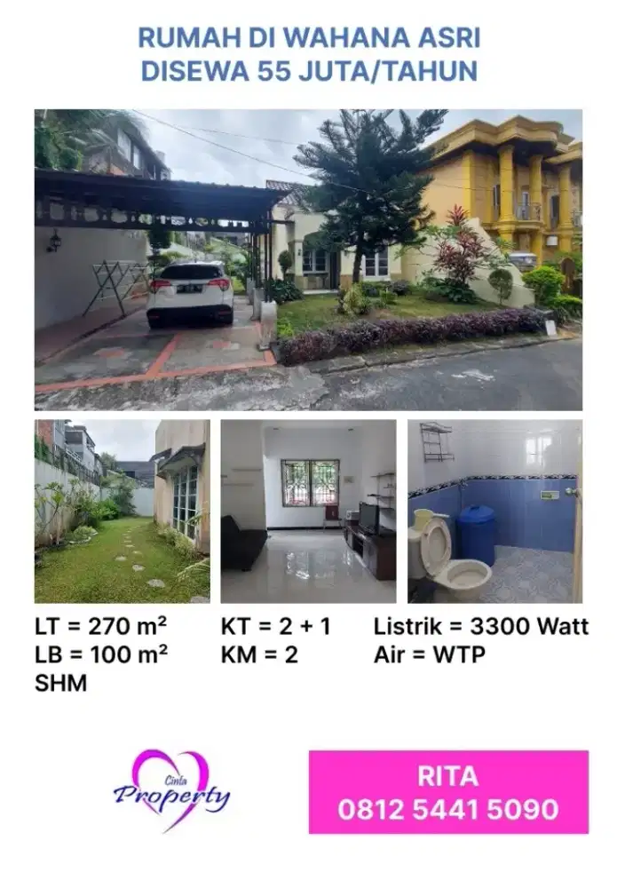 Disewakan Rumah di Wahana Asri, Balikpapan.
