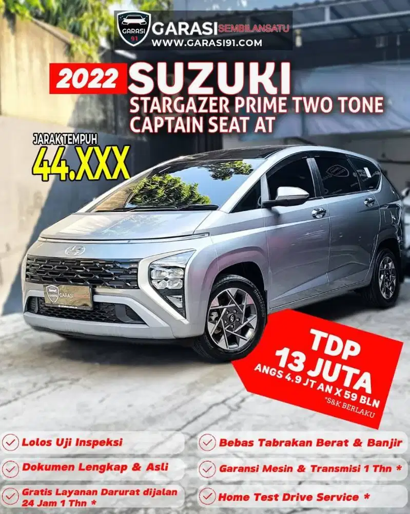 ‼️Pajak Panjang Hyundai Stargazer Prime AT 2022 captain seat