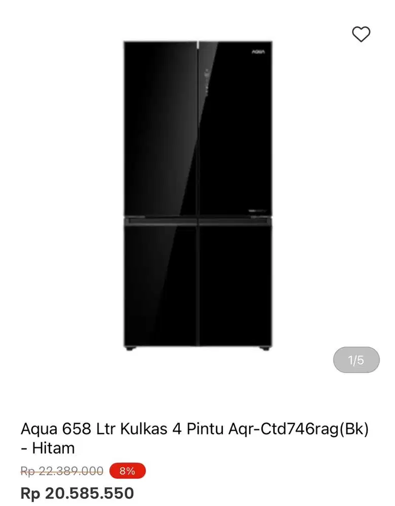 KULKAS AQUA MULTIDOOR 658liter