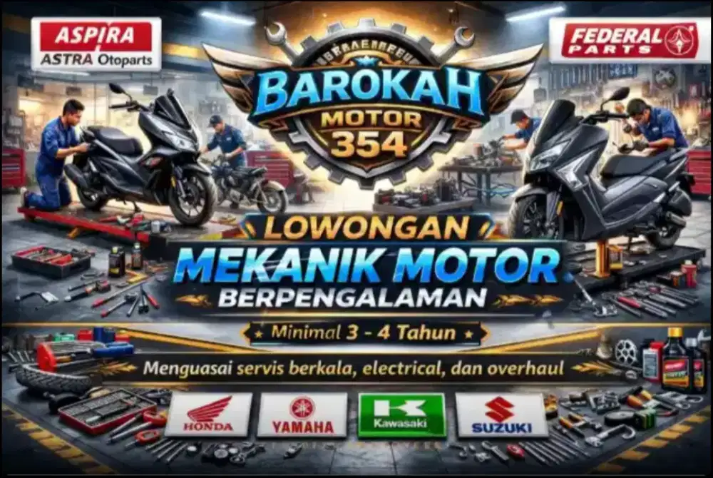 LOWONGAN KERJA - MEKANIK BAROKAH MOTORS