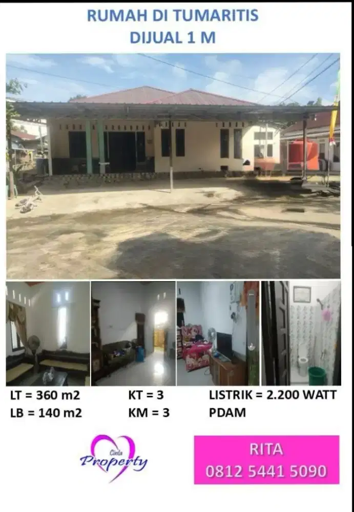 DIJUAL RUMAH DI TUMARITIS