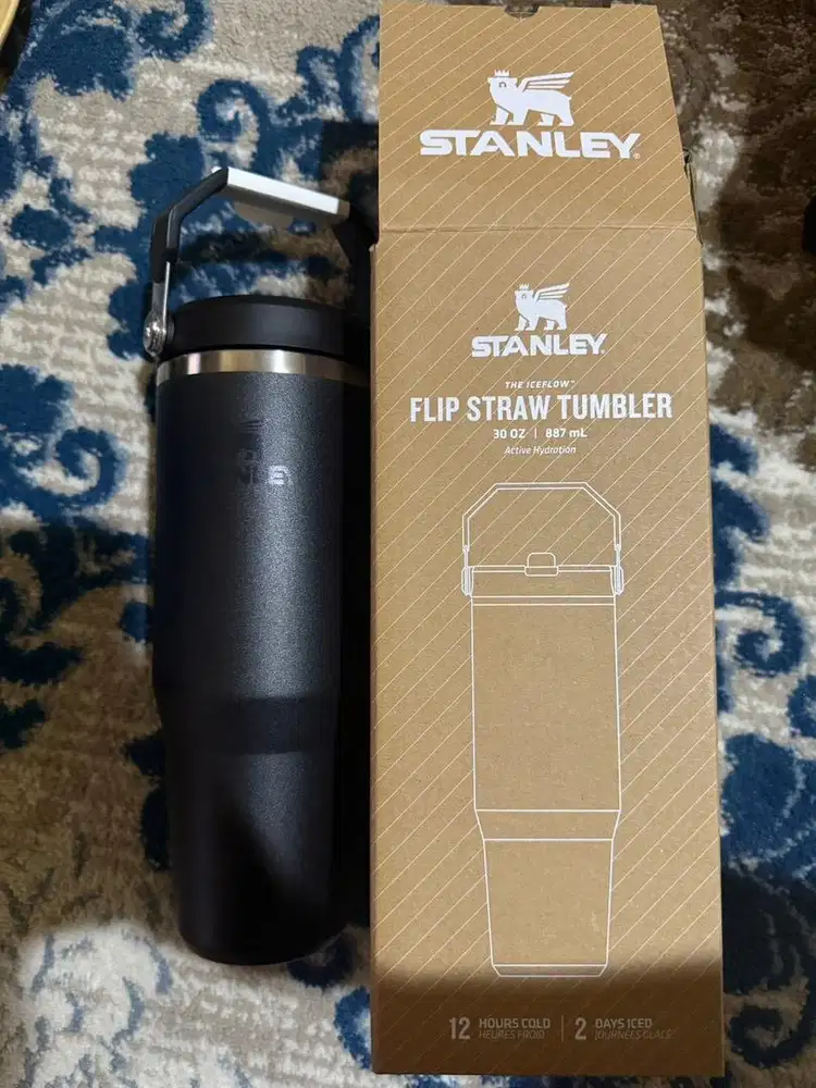 botol minum tumbler stanley ori hitam