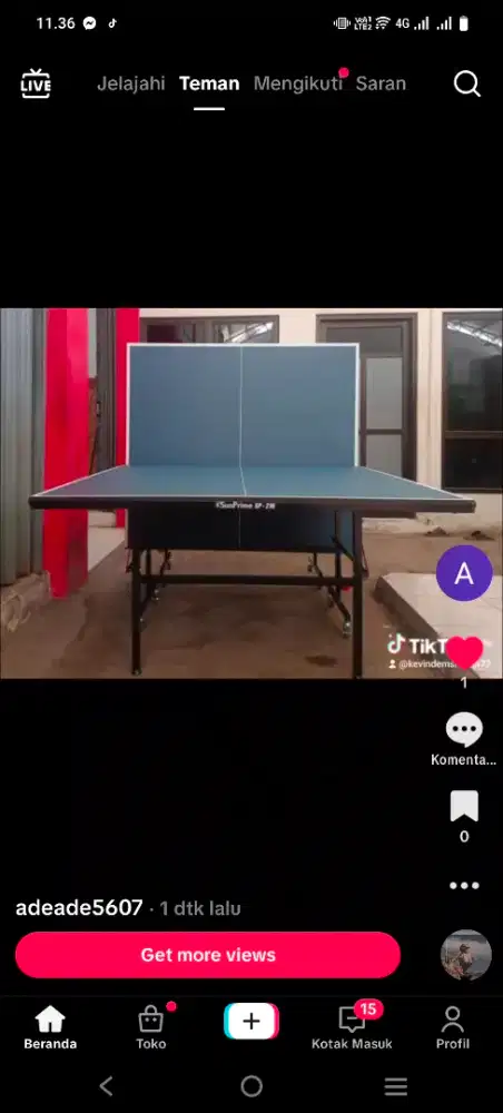 Tenis meja baru