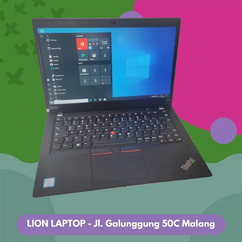 RAM 16GB SSD 256GB Core i5 Gen 8 Slim Lenovo Thinkpad X390 [02|05]