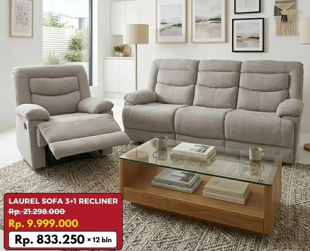 Set sofa laurel 3+1 seater