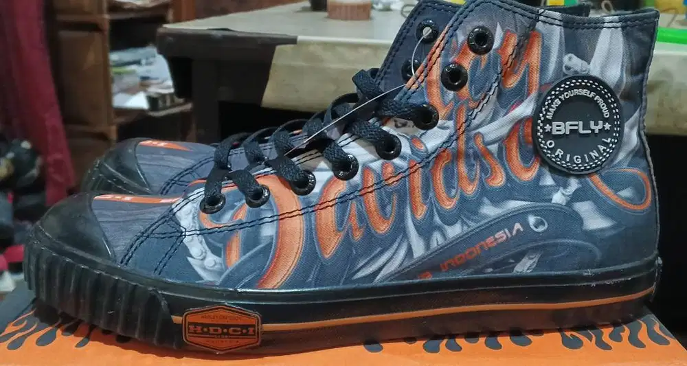 Sepatu BFLY Collab Harley Davidson Club Indonesia size 42 insol 27.