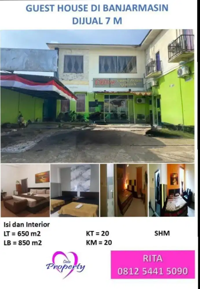 DIJUAL GUEST HOUSE DI BANJARMASIN