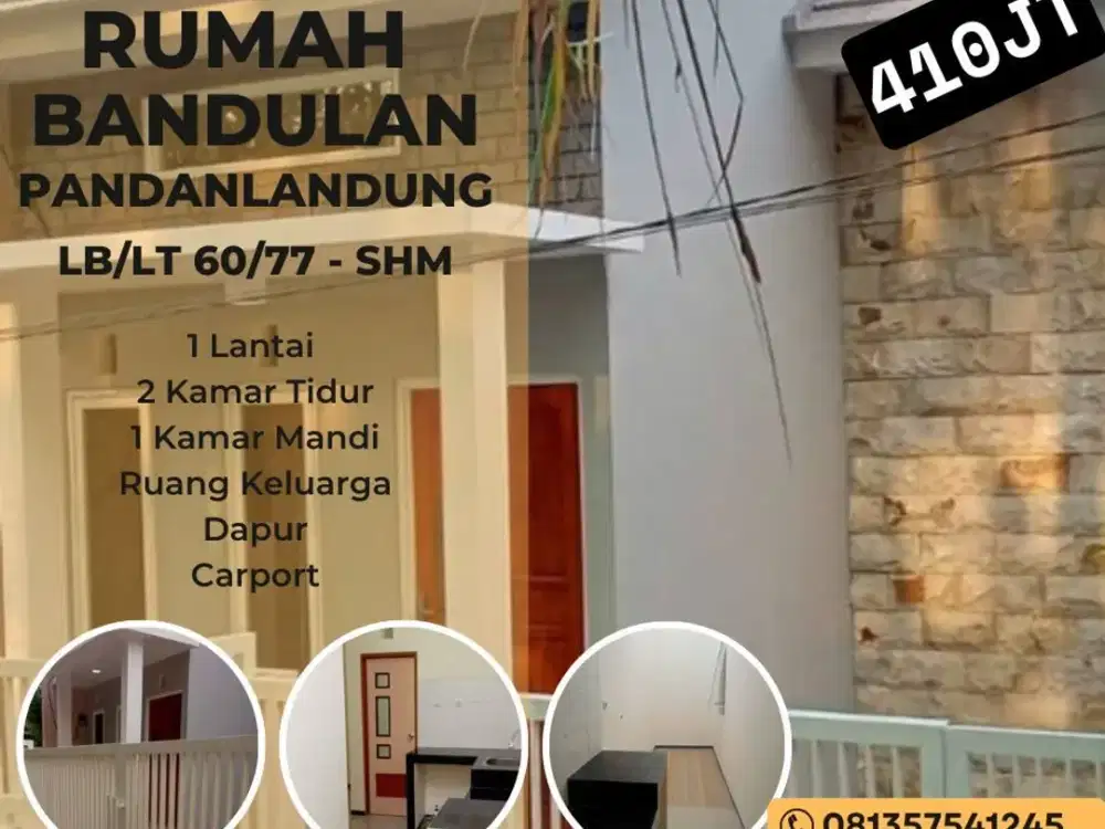 Rumah dijual bandulan pandanlandung kampus UB2 MCP Dieng 410jt  Lokasi strategis, kawasan padat penduduk, bebas banjir  1 lantai Luas Tanah 77 Luas Ba