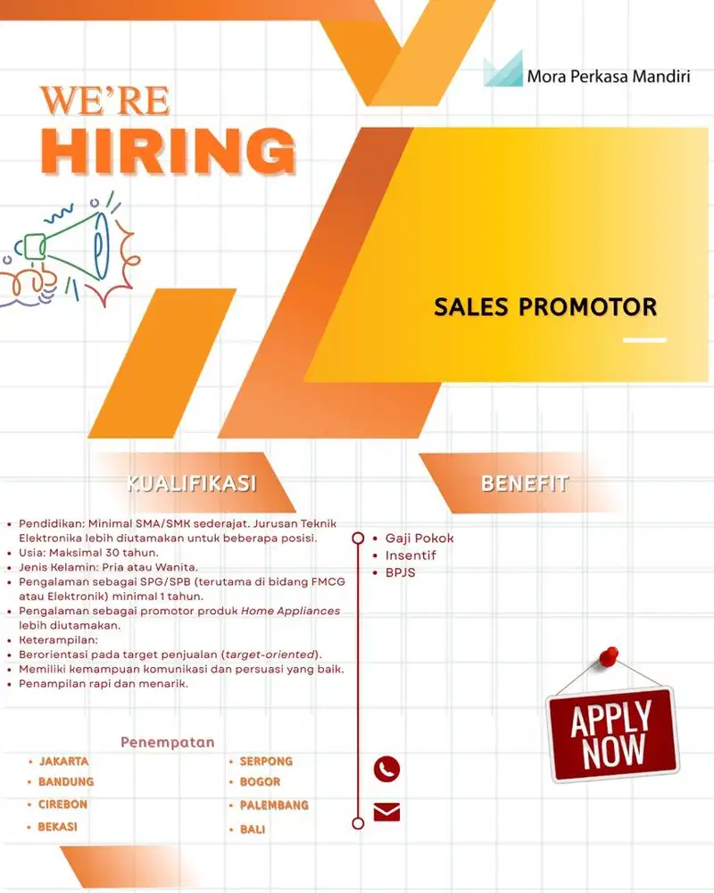 Dibutuhkan lowongan kerja sales promotor