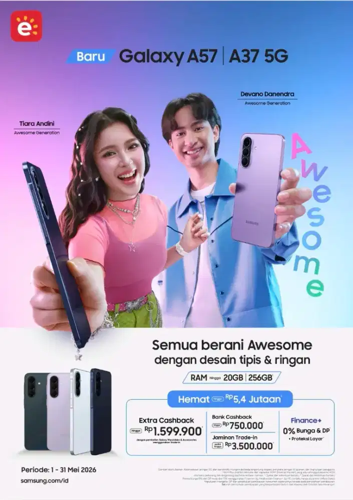 HEMAT 5.4 JUTAAN CICILAN MULAI 300RBAN SAMSUNG GALAXY A375G & A575G