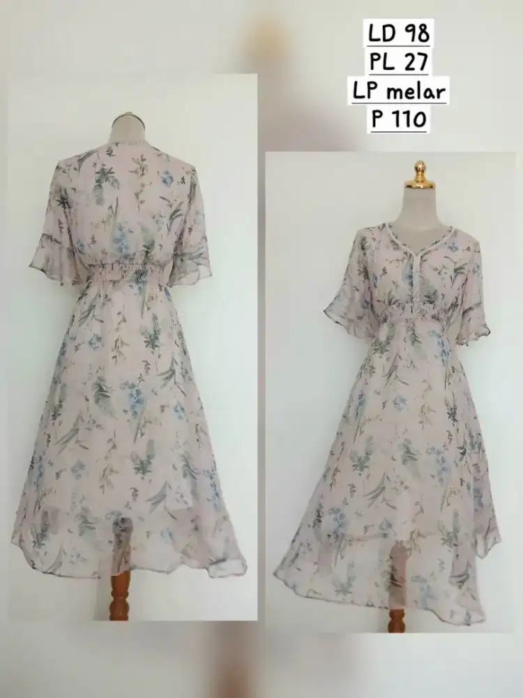 Baju dress gaun sz M, preloved