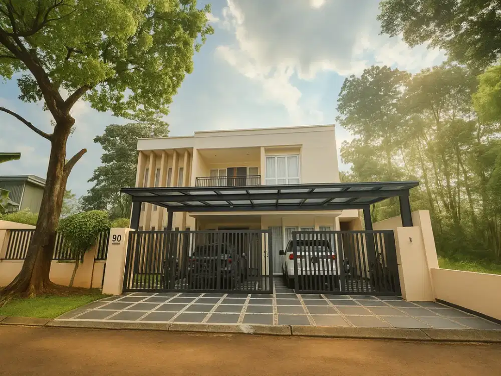Rumah 3 Lantai Furnish dengan Backyard dan Studio Gym di Cluster Exclusive Sentul City!