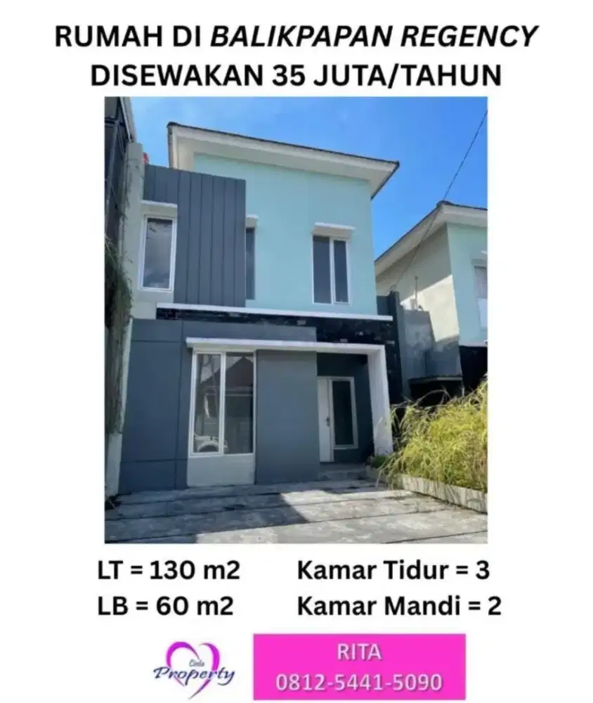 DISEWAKAN RUMAH DI BALIKPAPAN REGENCY