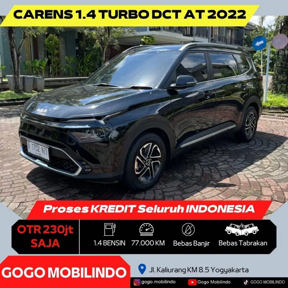 Kia Carens Turbo DCT Matic 2022 Captain Seat DP Minim Kredit Murah