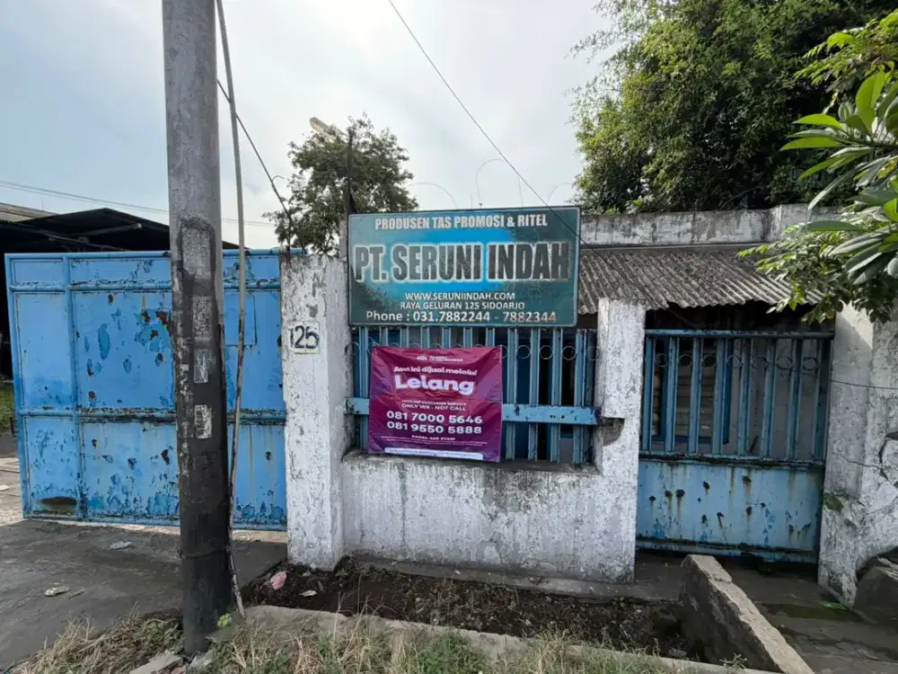 Pabrik, Kantor dan Gudang Luas dan Strategis di Kawasan Geluran, Sidoarjo dekat dengan Gerbang Tol Menanggal