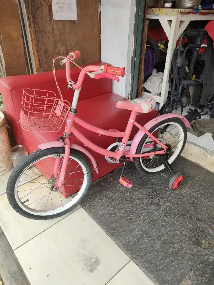 Sepeda anak cewe r 18 siap gowes masih layak pakai 250rb saja ya