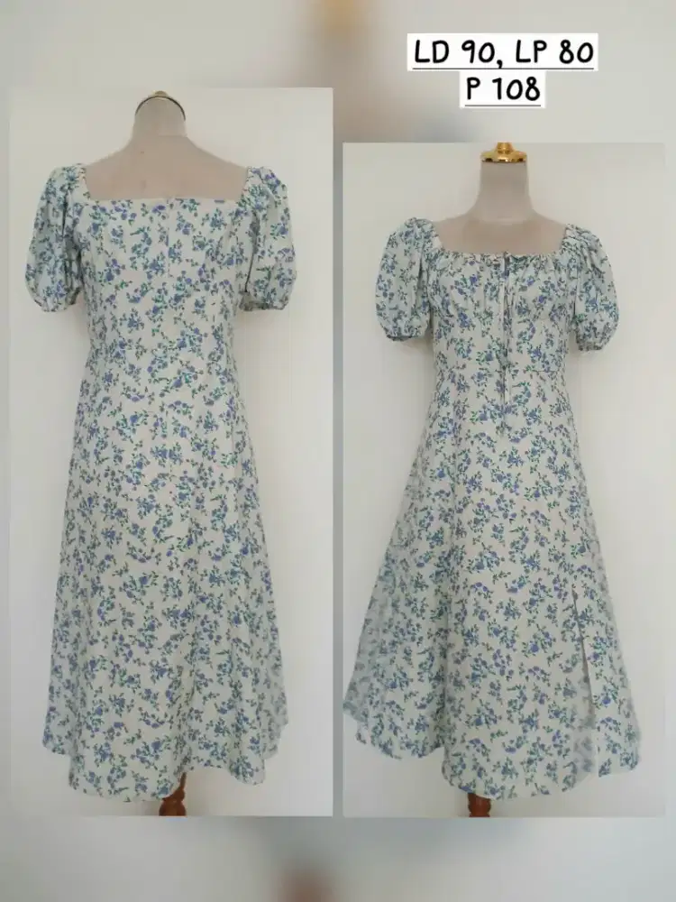 Baju dress gaun sabrina Summer About You sz M, preloved