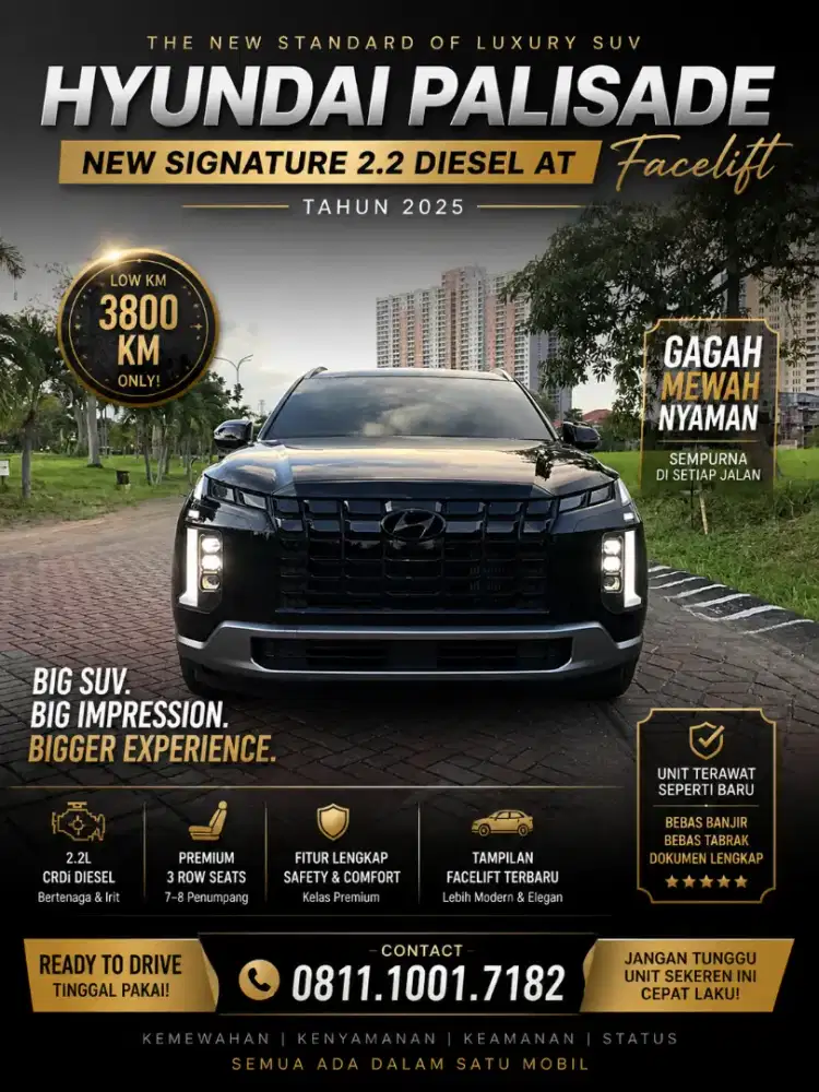 Hyundai Palisade New Signature 2.2 Matic Diesel Thn 2025 (Facelift)