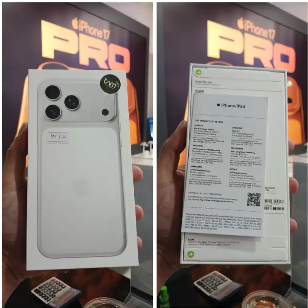 iPhone 17 Promax 512GB Silver New Garansi iBox
