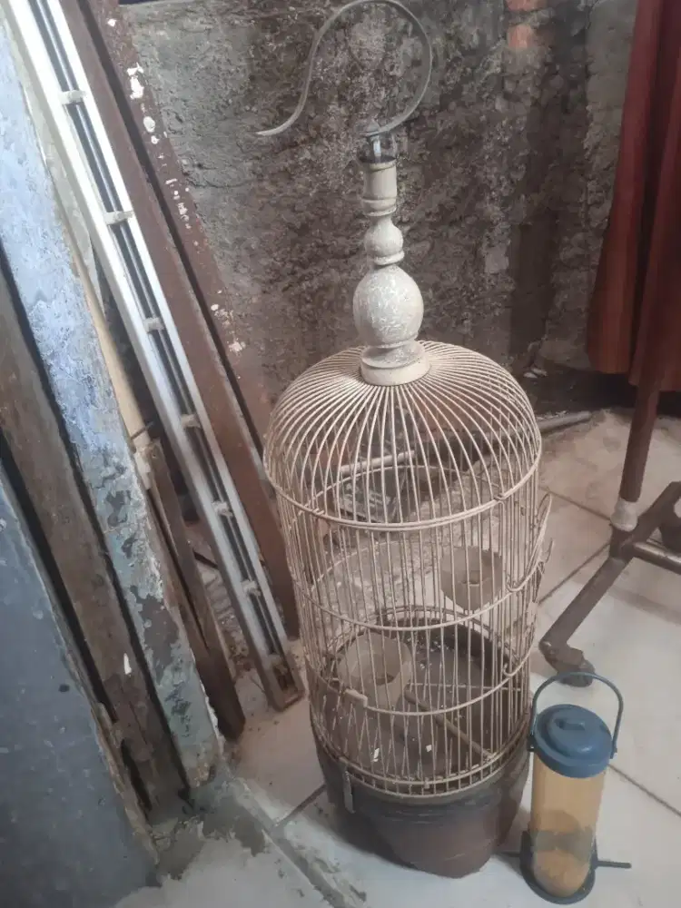 Dijual cepat Kandang burung berikut tempat makan kondisi masih bagus