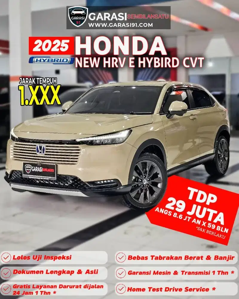 ‼️TDP 29 JT‼️HONDA HRV E HYBIRD CVT 2025 LIKE NEW