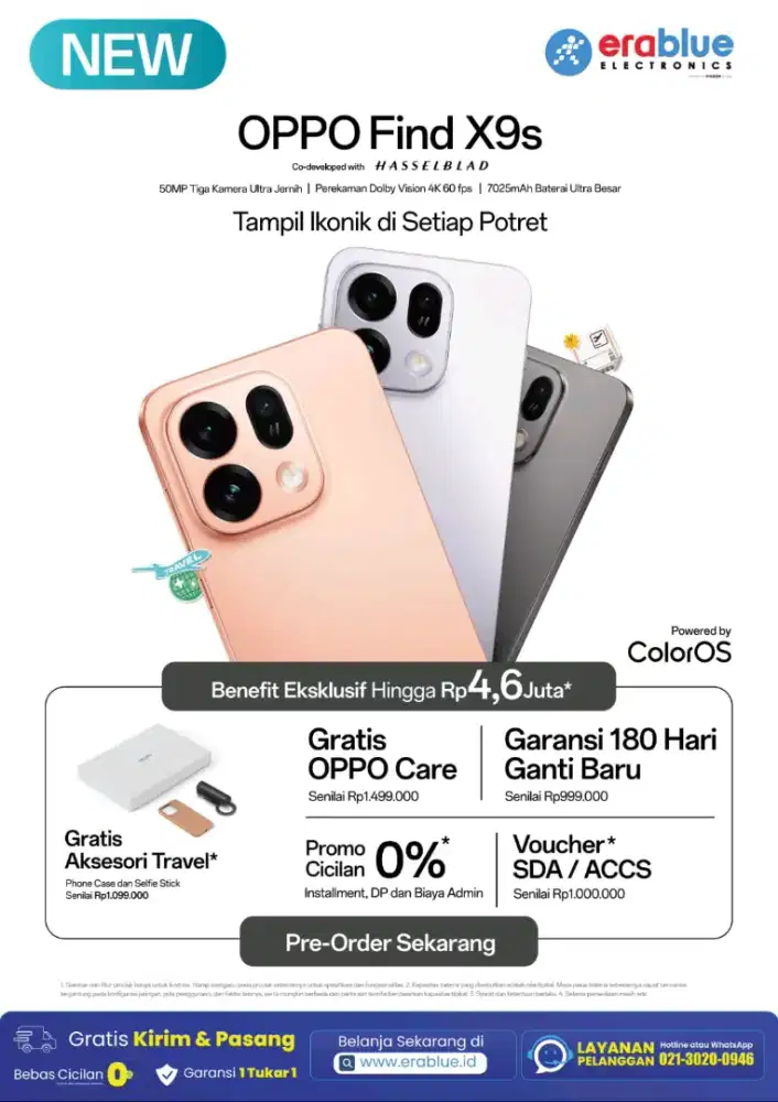 Pree Order Oppo find X9S 12/256