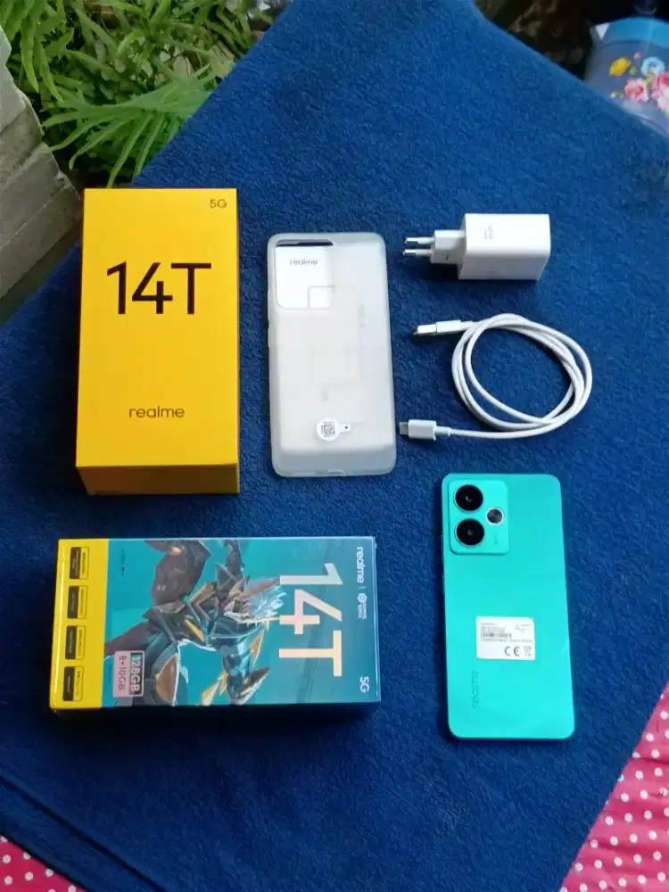 realme 14T 5G 8/128 GB Green Fullset Garansi