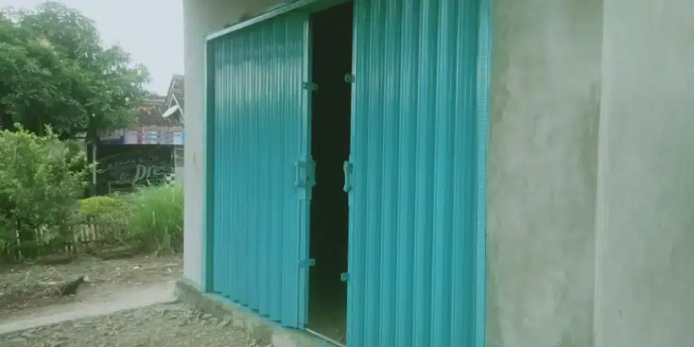 Rolling door dan folding gate kanopi