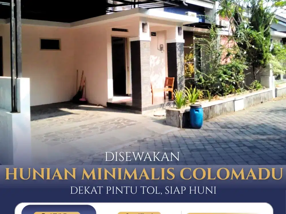 Disewakan Rumah Minimalis Colomadu Dekat Pintu Tol