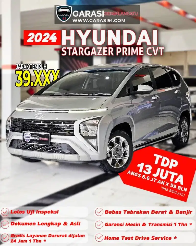 ‼️TDP 13 JT‼️HYUNDAI STARGAZER PRIME CVT 2024