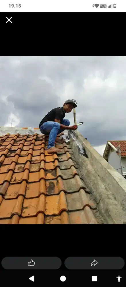 Perbaikan atap bocor talang air dak rembes