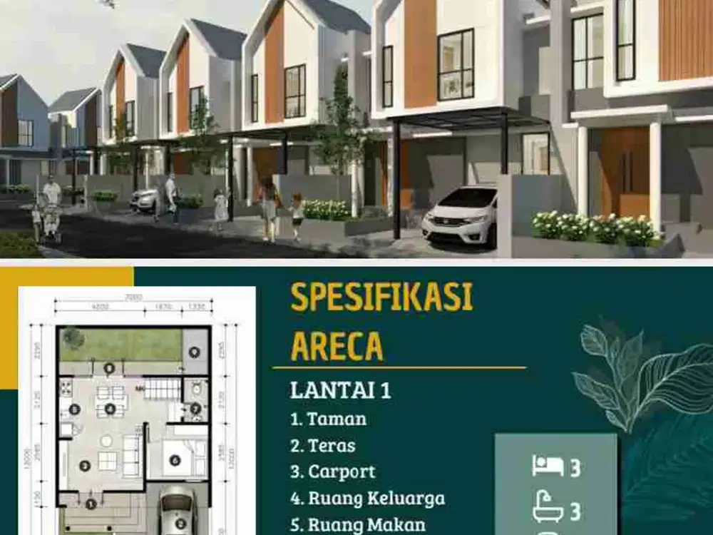 Rumah baru 2 lantai ready unit 4, kranggan bekasi