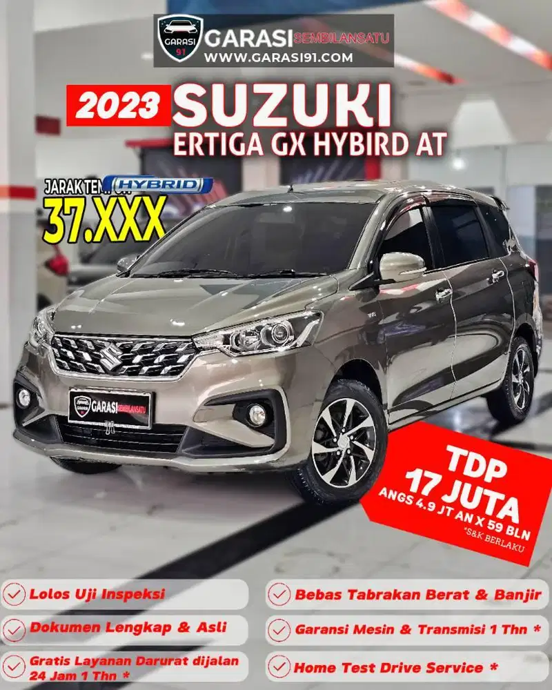 ‼️TDP 17 JT‼️SUZUKI ERTIGA GX HYBIRD AT 2023