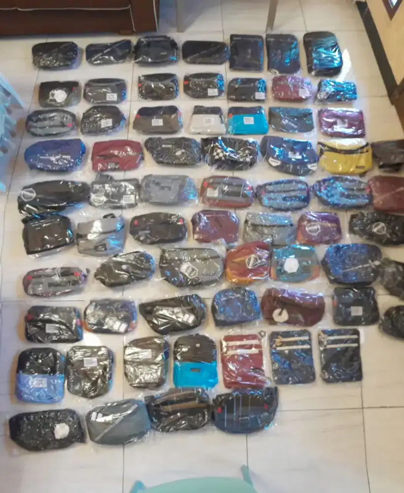 CUCI GUDANG tas selempang kain 67 pcs