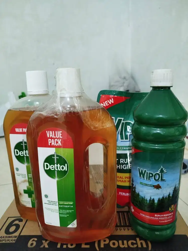 BARU Dettol Antiseptik Cair 1 Liter 2PCS [EXP 2024] FREE WIPOL