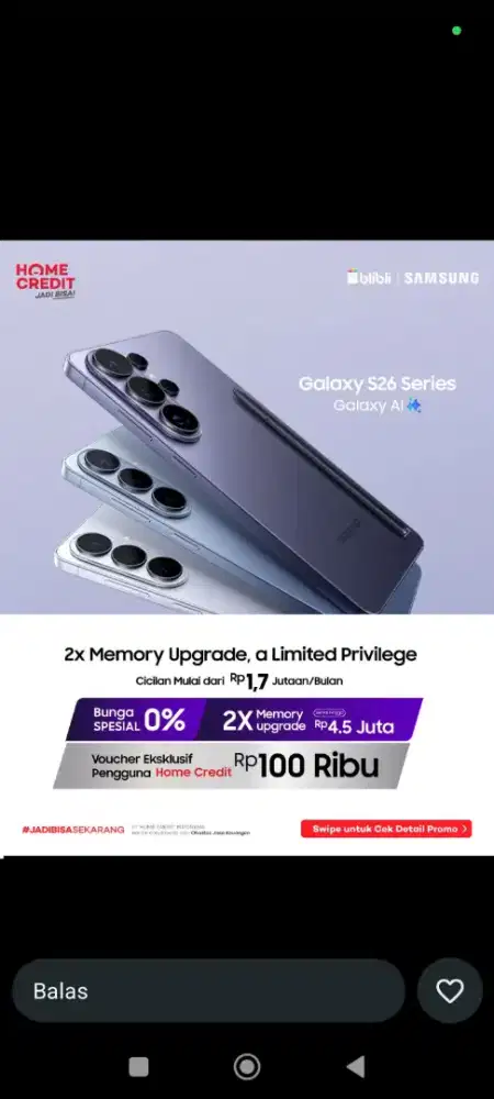 Cicilan samsung Galaxy S26 Ultra