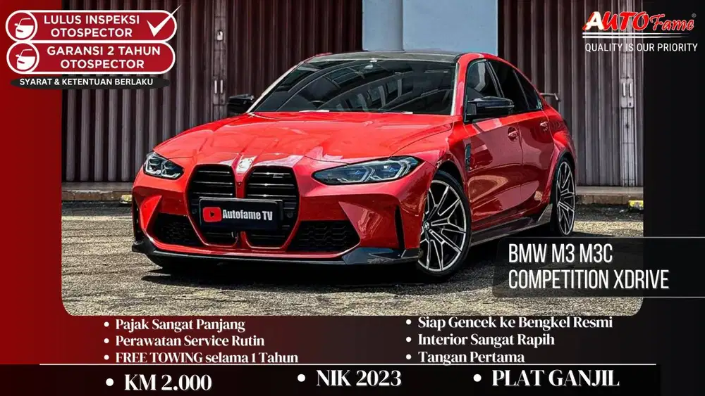 KM2RB BMW M3 M3C Competition xDrive NIK 2023 Toronto Red On Black