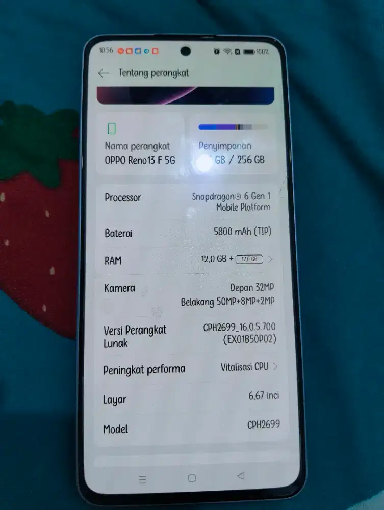 Hp seken Oppo Reno 13f 5g 12/256