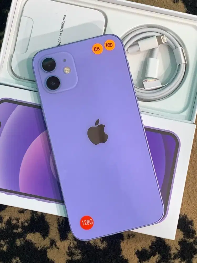 iPhone 12 Purple 128GB Ex inter ALLOP (Second Like New)