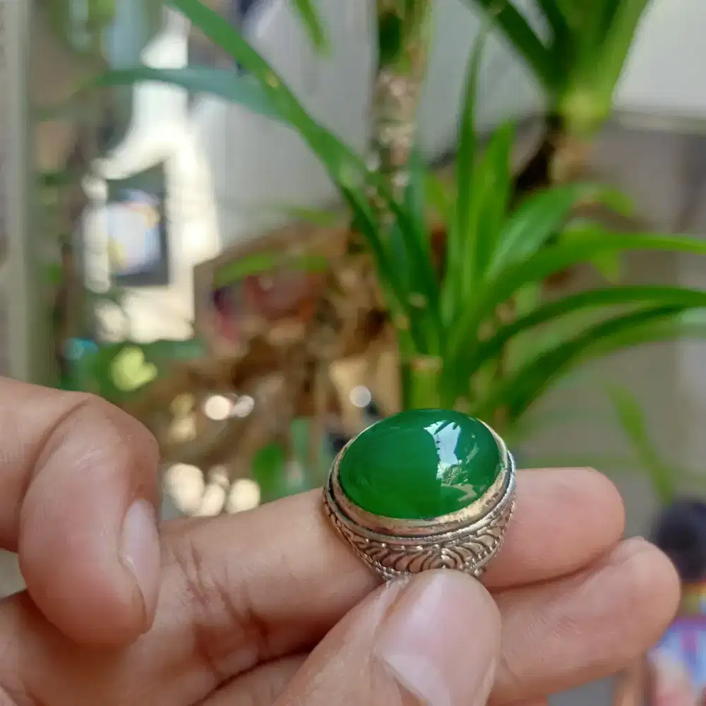 Jual batu cincin Green Chalsedon