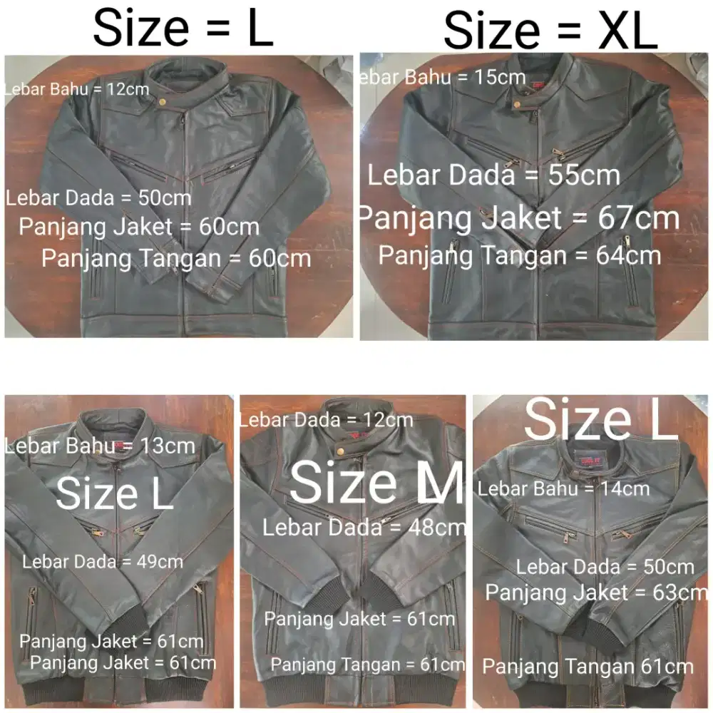 Jaket kulit model klasil dan bomber