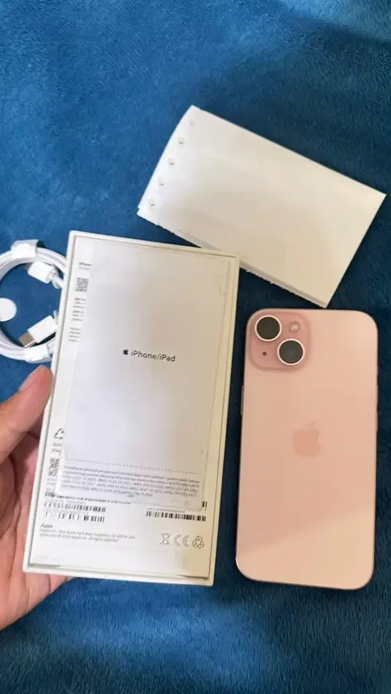IPHONE 15 PINK 256GB IBOX FULLSET MULUS