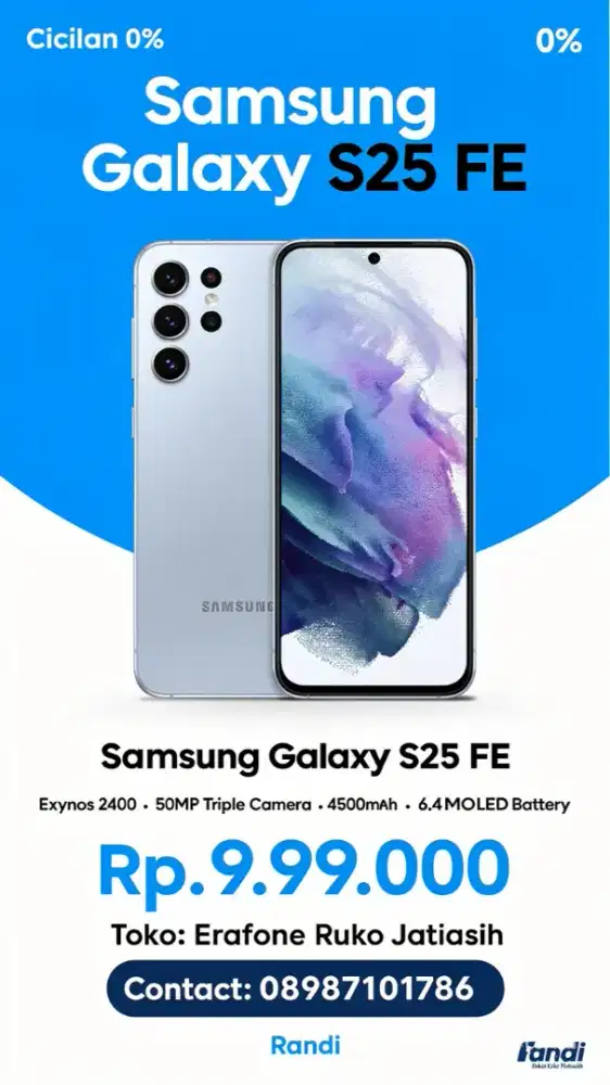 CICILAN TANPA DP SAMSUNG S25 FE BUNGA 0%