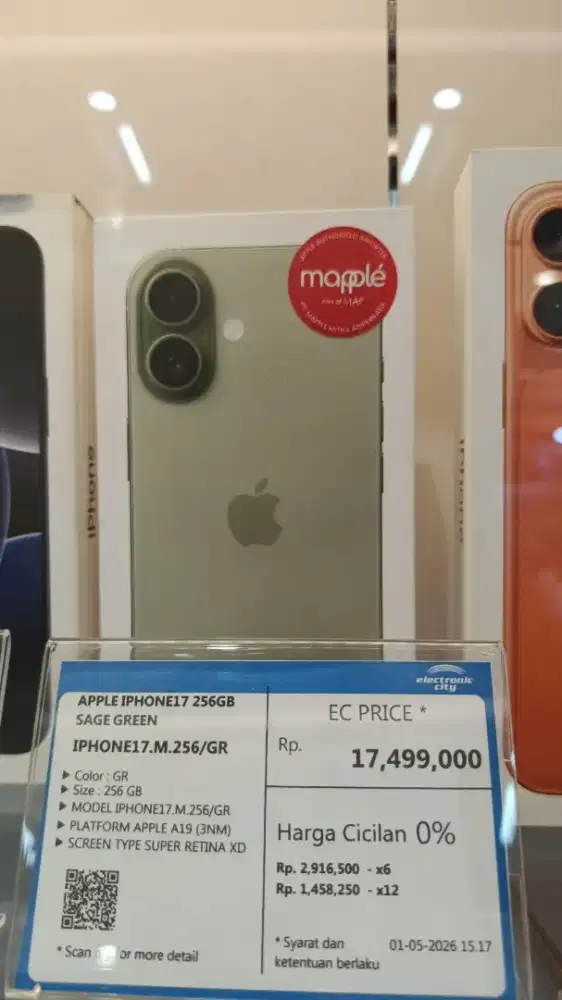 APPLE IPHONE17 256GB SAGE GREEN BISA CICILAN CUKUP KTP